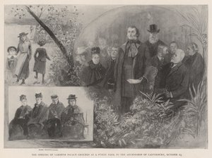 The Opening of Lambeth Palace Grounds as a Public Park by the Archbishop of Canterbury, 24 October by Henry Charles Seppings Wright